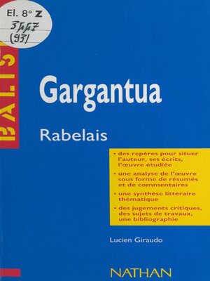 cover image of Gargantua